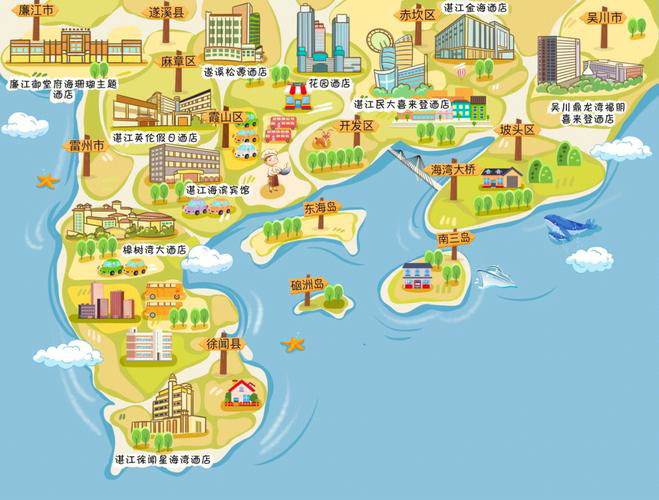 渭滨手绘地图旅游的艺术指南